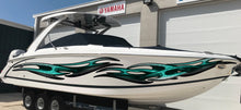 Load image into Gallery viewer, Tribal Boat Full Color Vinyl Sticker, Tribal Speed Boat Vinyl Graphics, Tribal Racing Stripes Boat Wrap, Tribal Watercraft Vinyl Decal