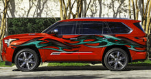 Load image into Gallery viewer, 3D Tribal Truck Vinyl Side Graphics, Tribal Truck Side Full Color Vinyl Sticker, Tribal Truck Wrap,Tribal Truck Graphics, Tribal Car Sticker