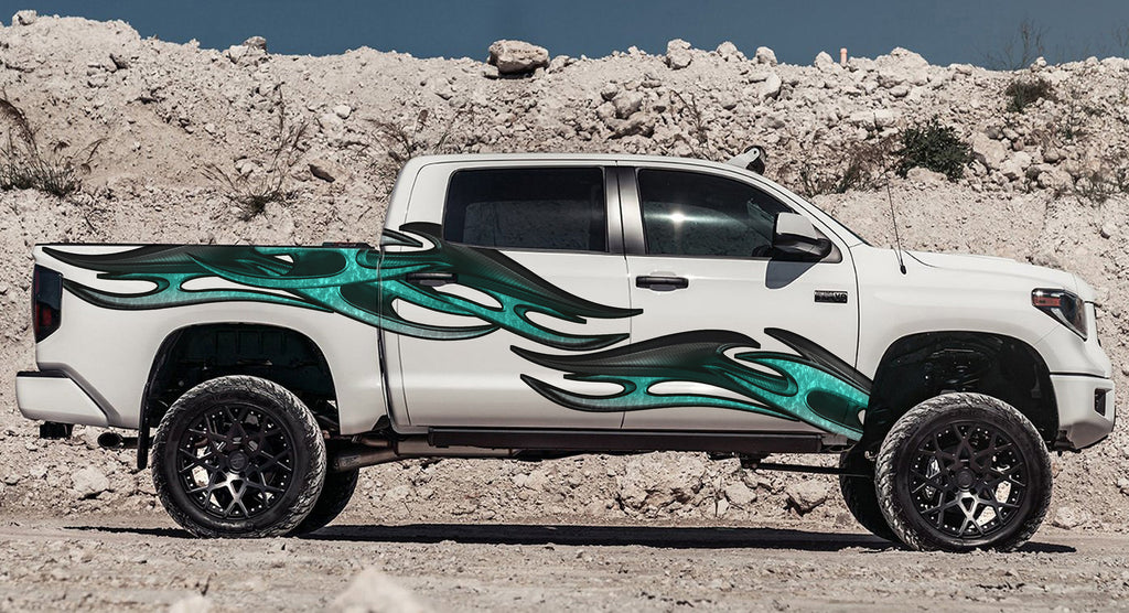 3D Tribal Truck Vinyl Side Graphics, Tribal Truck Side Full Color Vinyl Sticker, Tribal Truck Wrap,Tribal Truck Graphics, Tribal Car Sticker