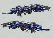 Load image into Gallery viewer, Tribal Dragon Jet ski Decal, 3D Dragons Boat Sticker, Lizard Boat Wrap, Tribal Dragon Boat Vinyl, Lizard Boat Graphics, Super Boat Wrap