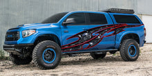 Load image into Gallery viewer, 3D Pirate Skull Truck Vinyl Decal, Bones Racing Stripes Car Sticker, Skulls Full Color Truck Side Graphics, Tribal Skulls Car Wrap