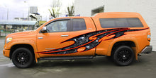 Load image into Gallery viewer, 3D Pirate Skull Truck Vinyl Decal, Bones Racing Stripes Car Sticker, Skulls Full Color Truck Side Graphics, Tribal Skulls Car Wrap