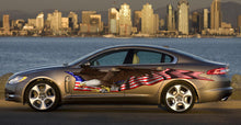 Load image into Gallery viewer, American Flag Car Wrap, USA Eagle Car Decal, Big Flag Car Decals, US Eagle Car Vinyl, US Pride Car Vinyl Graphics, Patriotic Car Sticker