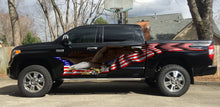 Load image into Gallery viewer, American Pride Eagle Truck Decals, US Eagle Truck Vinyl, Patriotic Street Racing Truck Vinyl Graphics, US Flag Wrap, Bold Eagle Car Stickers