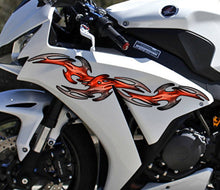 Load image into Gallery viewer, 3D Tribal Bike Decal, Tribal Bike Sticker, Tribal Bike Vinyl Wrap, Tribal Sport Bike Vinyl Graphics, Dirt Bike Full Color Vinyl Sticker