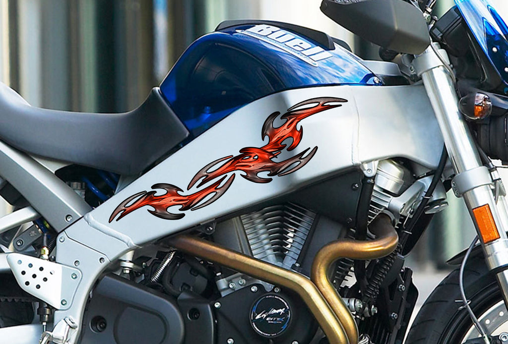 3D Tribal Sport Bike Vinyl Graphics, Tribal Bike Vinyl Wrap, Tribal Bike Sticker, Tribal Bike Decal, Dirt Bike Full Color Vinyl Sticker