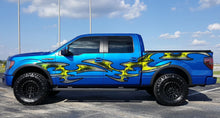 Load image into Gallery viewer, Tribal Truck Vinyl Side Graphics, Tribal Car Decal, 3D Tribal Racing Stripes Car Vinyl Sticker, Tribal Truck Side Full Color Vinyl Sticker
