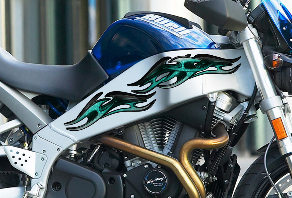 Tribal Bike Vinyl Graphics, 3D Tribal Sport Bike Vinyl Graphics, Tribal Bike Sticker, Tribal Bike Decal, Dirt Bike Full Color Vinyl Sticker