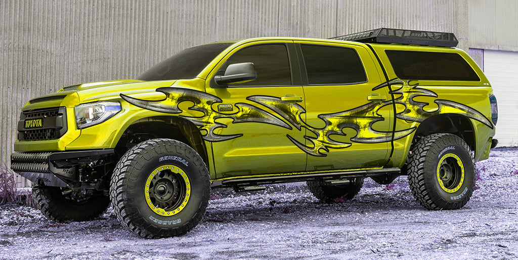 Tribal Truck Side Full Color Vinyl Sticker, 3D Tribal Truck Vinyl Side Graphics, Tribal Truck Wrap,Tribal Truck Graphics, Tribal Car Sticker