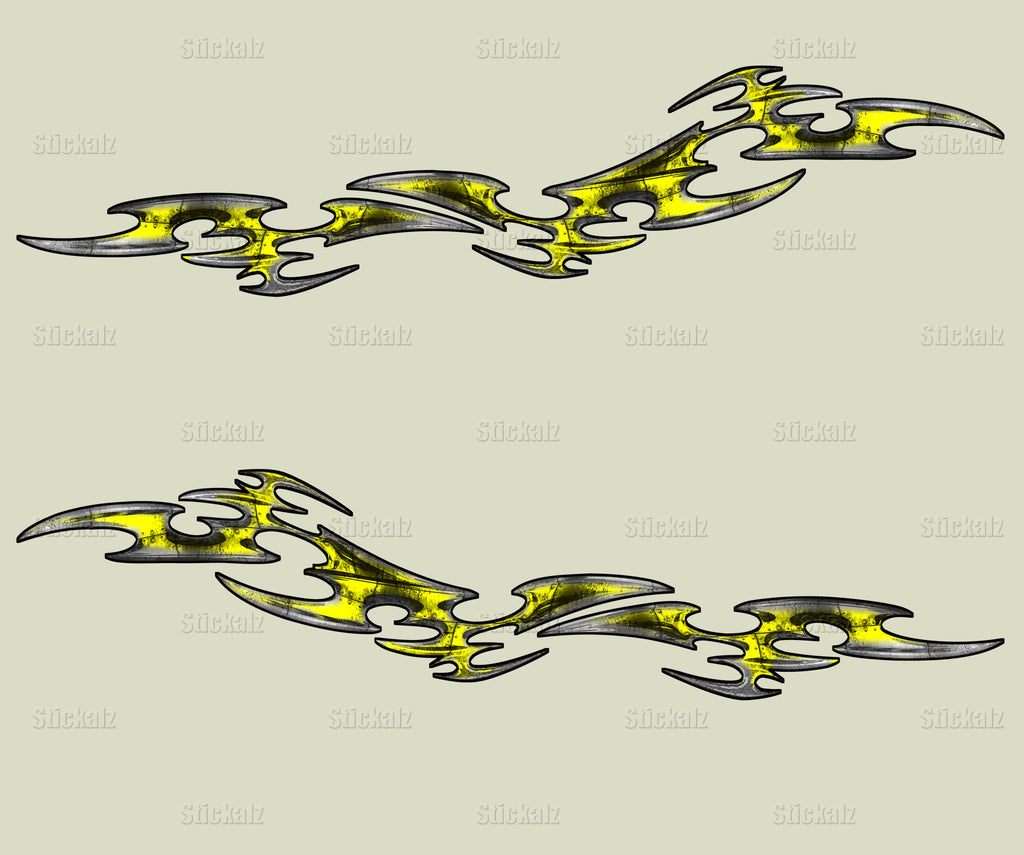 Tribal Racing Stripes Boat Design, 3D Tribal Boat Full Color Vinyl Sticker, Tribal Boat Vinyl Wrap, Tribal Vinyl Decal, Boat Vinyl Graphics