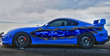 Load image into Gallery viewer, Tribal Dragon Ripped Metal Car Decal, 3D Tribal Dragon Car Wrap, 3D Tribal Dragon Car Sticker, Dragons Ripped Metal Car Graphics