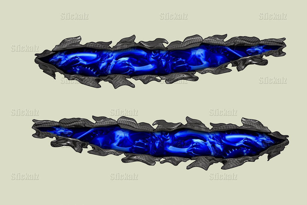 Tribal Dragon Ripped Metal Car Decal, 3D Tribal Dragon Car Wrap, 3D Tribal Dragon Car Sticker, Dragons Ripped Metal Car Graphics