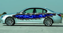 Load image into Gallery viewer, Tribal Dragon Ripped Metal Car Decal, 3D Tribal Dragon Car Wrap, 3D Tribal Dragon Car Sticker, Dragons Ripped Metal Car Graphics
