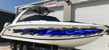 Load image into Gallery viewer, 3D Dragons Boat Ripped Metal Graphics, Full Color Yacht Vinyl Sticker, Speed Boat Vinyl Design, Dragon Boat Wrap,Tribal Dragon Jet Ski Decal