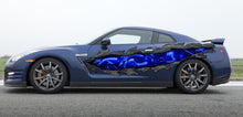 Load image into Gallery viewer, 3D Dragons Car Ripped Metal Full Color Vinyl, Dragon Car Vinyl Design, Tribal Lizard Street Racing Wrap, Lizard Ripped Metal Car Decal