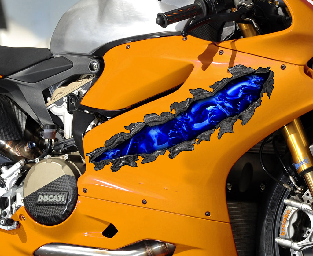 3D Dragon Bike Wrap Design, Tribal Dragon Sport Bike Decal, Dragon Bike Full Color Vinyl Sticker, Tribal Dragon Bike Vinyl Graphics