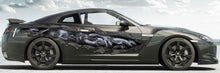 Load image into Gallery viewer, 3D Tribal Dragon Car Wrap, 3D Tribal Dragon Car Sticker, Tribal Dragon Ripped Metal Car Decal, Dragons Ripped Metal Car Graphics