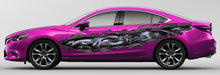 Load image into Gallery viewer, 3D Tribal Dragon Car Wrap, 3D Tribal Dragon Car Sticker, Tribal Dragon Ripped Metal Car Decal, Dragons Ripped Metal Car Graphics