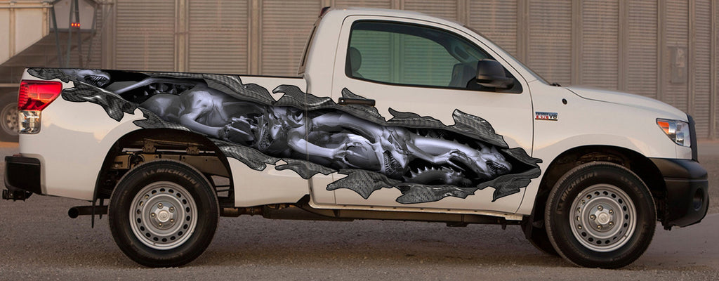 Tribal Dragon Truck Side Graphics, 3D Dragon Car Vinyl Sticker, Dragon Full Color Truck Side Design, Lizard Car Wrap, Dragon Truck Decal