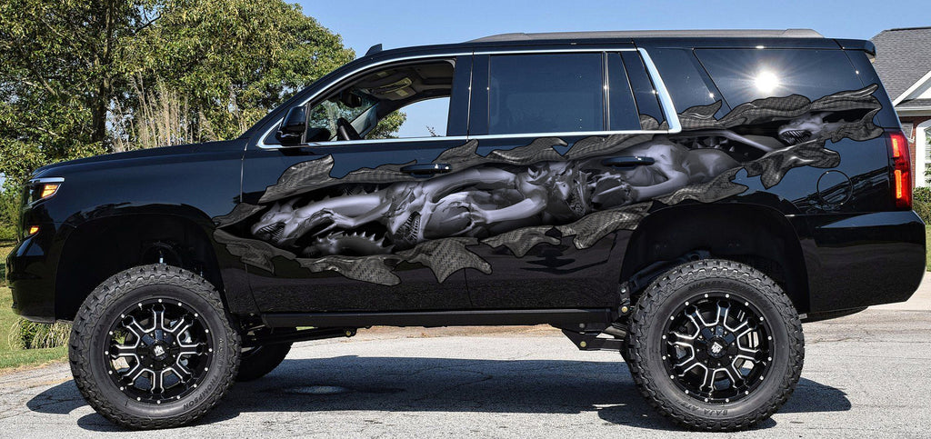 Tribal Dragon Truck Side Graphics, 3D Dragon Car Vinyl Sticker, Dragon Full Color Truck Side Design, Lizard Car Wrap, Dragon Truck Decal