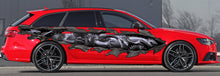Load image into Gallery viewer, Dragon Car Vinyl Design, 3D Lizard Street Racing Wrap, 3D Dragons Car Ripped Metal Full Color Vinyl, Lizard Ripped Metal Car Decal
