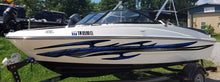 Load image into Gallery viewer, 3D Tribal Boat Full Color Vinyl Sticker, Tribal Boat Vinyl Wrap, Tribal Racing Stripes Boat Sticker, Tribal Vinyl Decal, Boat Vinyl Graphics