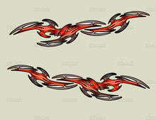 Load image into Gallery viewer, 3D Tribal Truck Vinyl Side Graphics, Tribal Truck Wrap, Tribal Truck Side Full Color Vinyl Sticker,Tribal Truck Graphics, Tribal Car Sticker