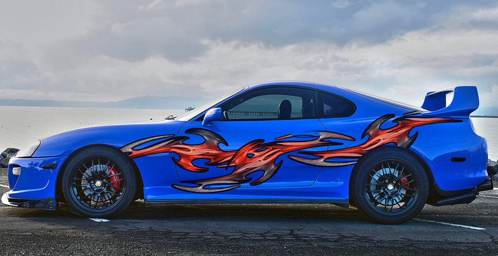 3D Tribal Car Wrap, 3D Tribal Racing Stripes Vinyl Decal, Tribal Car Graphics, 3D Tribal Car Wrap, Tribal Car Decal, 3D Tribal Car Sticker