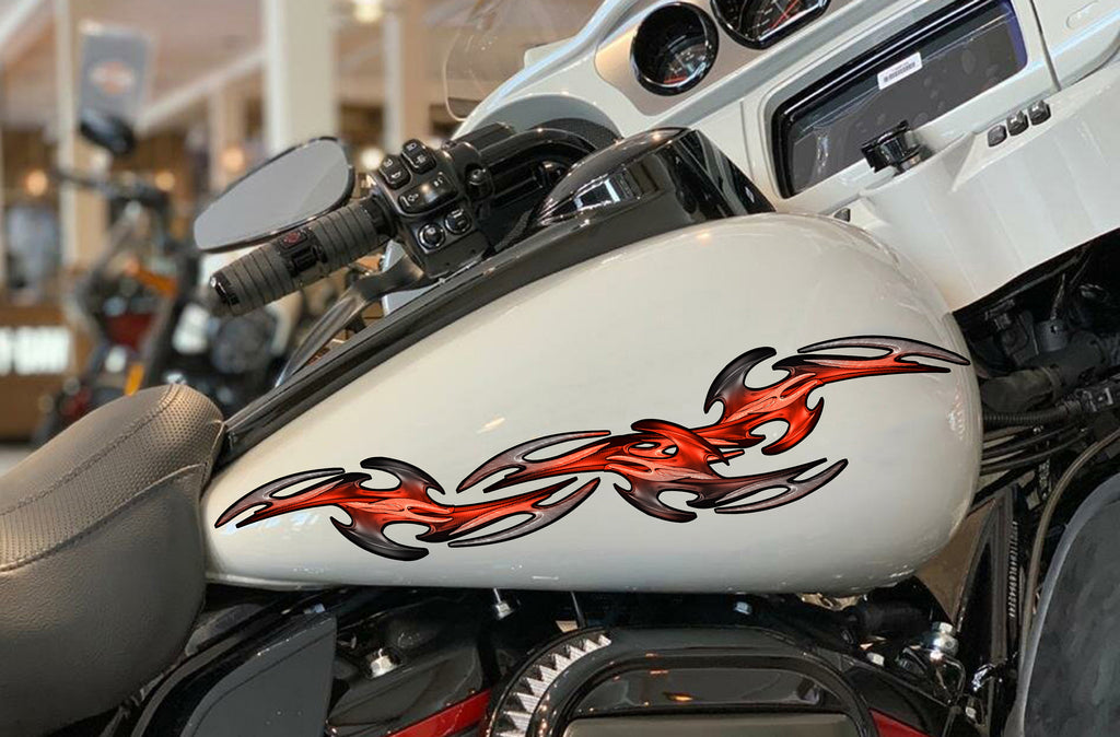 3D Tribal Bike Decal, Tribal Bike Sticker, Tribal Bike Vinyl Wrap, Tribal Sport Bike Vinyl Graphics, Dirt Bike Full Color Vinyl Sticker