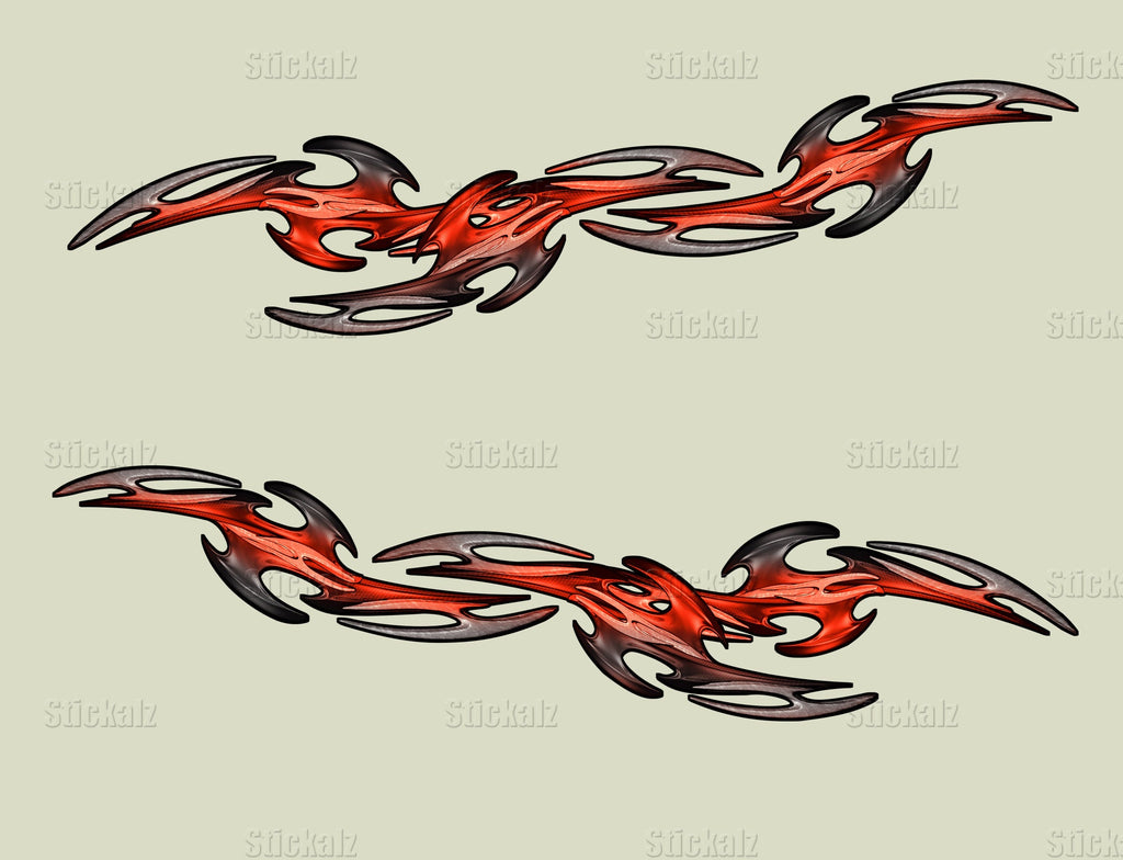 3D Tribal Racing Stripes Car Vinyl Sticker, Tribal Truck Side Full Color Vinyl Sticker, Tribal Truck Vinyl Side Graphics, Tribal Car Decal