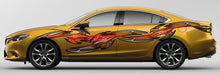 Load image into Gallery viewer, 3D Tribal Car Sticker Decal, 3D Tribal Car Graphics, 3D Tribal Racing Stripes Vinyl Sticker, Tribal Car Wrap, Tribal Car Decal