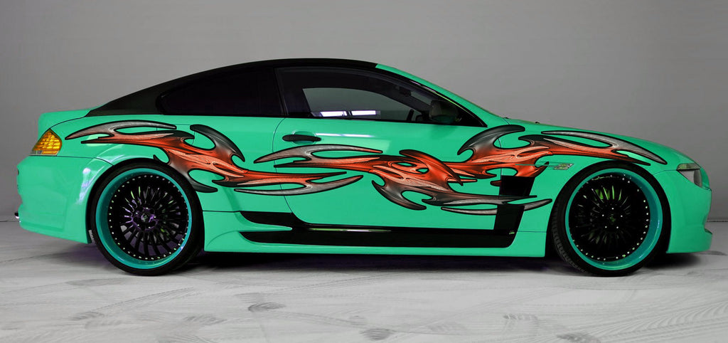 3D Tribal Car Sticker Decal, 3D Tribal Car Graphics, 3D Tribal Racing Stripes Vinyl Sticker, Tribal Car Wrap, Tribal Car Decal