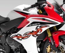 Load image into Gallery viewer, 3D Tribal Sport Bike Vinyl Graphics, Tribal Bike Vinyl Wrap, Tribal Bike Sticker, Tribal Bike Decal, Dirt Bike Full Color Vinyl Sticker