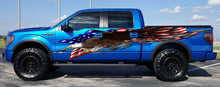 Load image into Gallery viewer, American Flag Sticker, Full Color Tribal Car Side Graphics, US Bald Eagle Truck Side Decal, Big Flag Truck Decals, USA Flag Car Vinyl Wrap