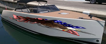 Load image into Gallery viewer, US Bald Eagle Full Color Yacht Graphics, USA Flag Tribal Watercraft Vinyl, American pride Cigar Boat Side Graphics, Patriotic Sticker