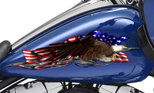 Load image into Gallery viewer, US Eagle Racing Bike Sticker Wrap, American Flag Crotch Rocket Wrap Design, Tribal Motorcycle Vinyl Decal, Patriotic Dirt Bike Sticker