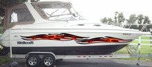 Load image into Gallery viewer, Tribal Speed Boat Vinyl Graphics, Tribal Watercraft Vinyl Decal, Tribal Racing Stripes Boat Wrap, 3D Tribal Boat Full Color Vinyl Sticker