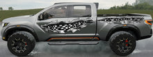 Load image into Gallery viewer, 3D Checkered Flag Truck Decal, Racing Flag Truck Vinyl, Checkered Flag Truck Side Full Color Vinyl Sticker, Racing Flag Car Graphics
