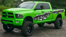 Load image into Gallery viewer, 3D Checkered Flag Truck Decal, Racing Flag Truck Vinyl, Checkered Flag Truck Side Full Color Vinyl Sticker, Racing Flag Car Graphics