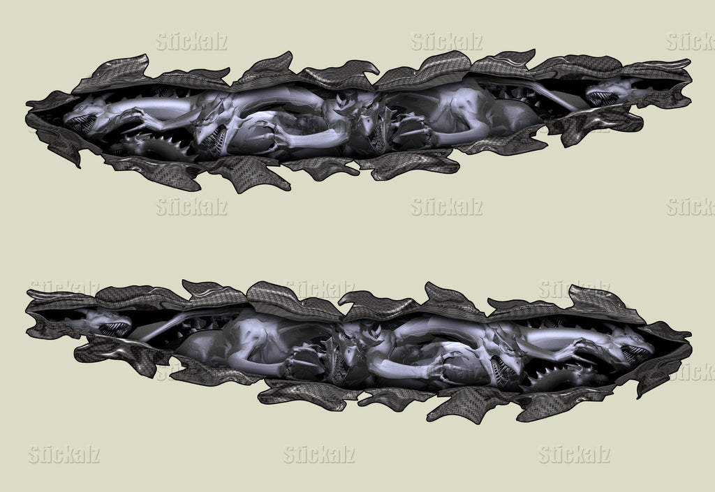 Tribal Dragon Truck Side Graphics, 3D Dragon Car Vinyl Sticker, Dragon Full Color Truck Side Design, Lizard Car Wrap, Dragon Truck Decal