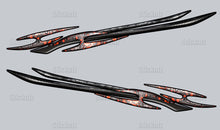 Load image into Gallery viewer, 3D Tribal Car Wrap, Tribal Car Decal, 3D Tribal Car Sticker, 3D Tribal Car Graphics, 3D Tribal Racing Stripes Vinyl Design, Tribal Car Wrap