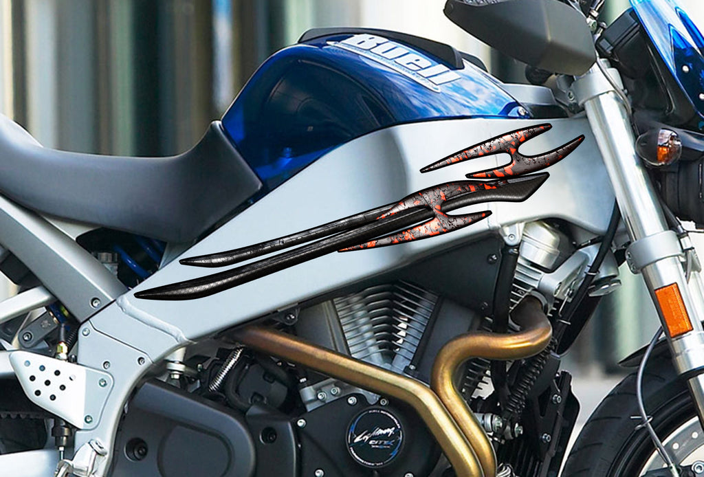 Tribal Sport Bike Vinyl Graphics, 3D Tribal Bike Decal, Tribal Bike Sticker, Tribal Bike Vinyl Wrap, Dirt Bike Full Color Vinyl Sticker