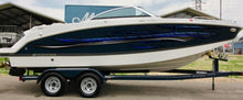 Load image into Gallery viewer, Tribal Racing Stripes Boat Design, Tribal Boat Full Color Vinyl Sticker, Tribal Watercraft Vinyl Decal, Tribal Speed Boat Vinyl Graphics