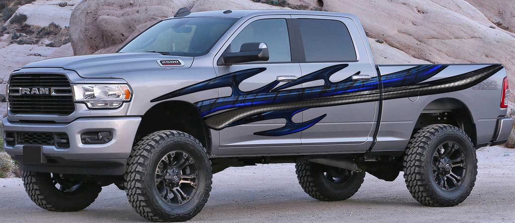 Tribal Truck Graphics, Tribal Car Sticker, Tribal Truck Side Full Color Vinyl Decal, Tribal Truck Wrap, Tribal Truck Vinyl Side Graphics