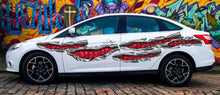 Load image into Gallery viewer, Skulls Ripped Metal Tribal Car Wrap, 3D Skulls Car Sticker, Skulls Car Decal, Skulls Car Graphics, 3D Skulls Racing Stripes Vinyl Sticker