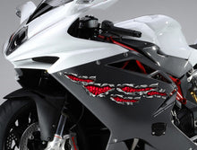 Load image into Gallery viewer, Skulls Ripped Metal Crotch Rocket Decal, Skull Street Racing Graphics, Skull Sticker Full Color Bike Chopper, Skull Motorcycle Vinyl Decal