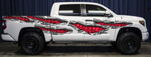 Load image into Gallery viewer, 3D Pirate Skull Truck Vinyl Decal, Skulls Ripped Metal Car Wrap, Skull Racing Stripes Car Sticker, Skulls Full Color Truck Side Graphics