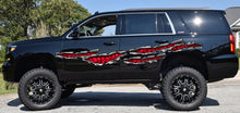 Load image into Gallery viewer, 3D Pirate Skull Truck Vinyl Decal, Skulls Ripped Metal Car Wrap, Skull Racing Stripes Car Sticker, Skulls Full Color Truck Side Graphics