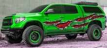 Load image into Gallery viewer, 3D Pirate Skull Truck Vinyl Decal, Skulls Ripped Metal Car Wrap, Skull Racing Stripes Car Sticker, Skulls Full Color Truck Side Graphics