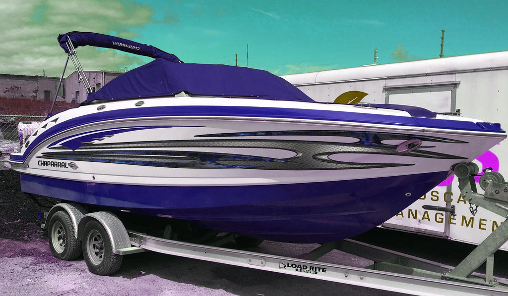 Tribal Speed Boat Vinyl Graphics, Tribal Boat Full Color Vinyl Sticker, Tribal Racing Stripes Boat Wrap, Tribal Watercraft Vinyl Decal